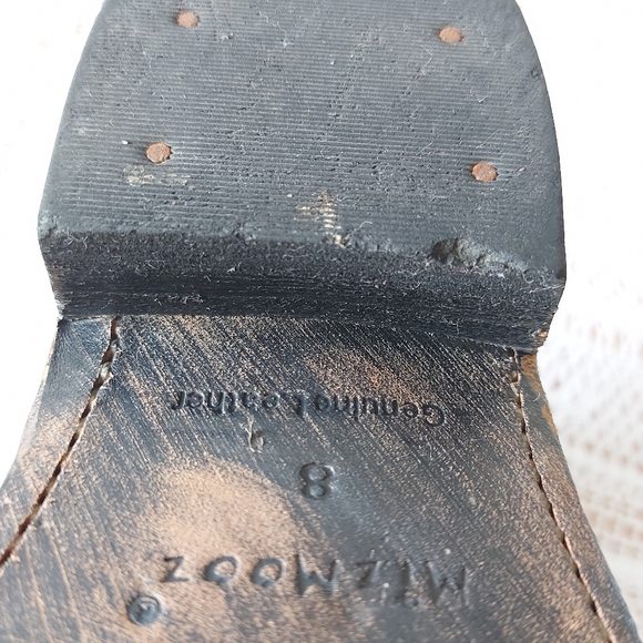 ISO MIZ MOOZ Women's Distressed Leather Studded Cowgirl Cozumel Western Boots - Picture 7 of 12